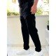 9156-NTWK Siyah  Gabardin Likralı Yüksek Bel Pantolon