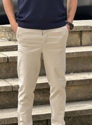9158-NTWK vizon Gabardin Likralı Yüksek Bel Pantolon