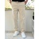 9160-NTWK Gri Gabardin Likralı Yüksek Bel Pantolon