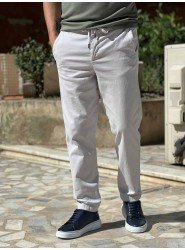 9161-NTWK Mavi Gri Gabardin Likralı Yüksek Bel Pantolon