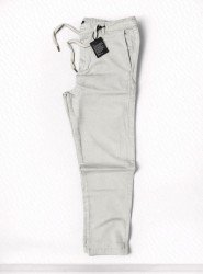 9161-NTWK Mavi Gri Gabardin Likralı Yüksek Bel Pantolon