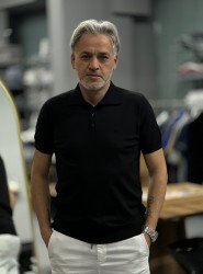 9164-NTWK Siyah Rayon Kumaş Polo Yaka Kısa Kollu Triko