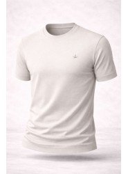 9167-BYMN Kemik Rayon Kumaş Bisiklet Yaka Kısa Kollu Triko