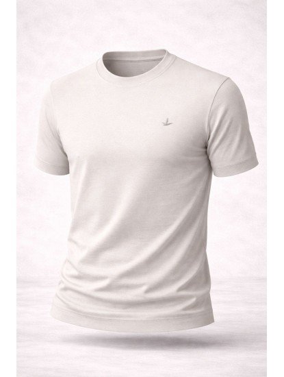 9167-BYMN Kemik Rayon Kumaş Bisiklet Yaka Kısa Kollu Triko