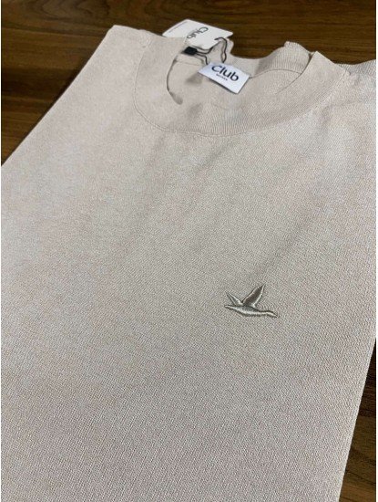 9167-BYMN Kemik Rayon Kumaş Bisiklet Yaka Kısa Kollu Triko