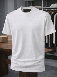 9186-Lora Piano Beyaz Basic Tshirt