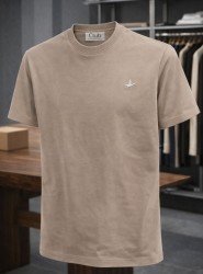 9194-Bymn Vizon Tona Ton Nakış Logo Basic Tshirt