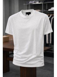 9199-NTWRK Beyaz Nakış Logo Detaylı Basic Tsihrt