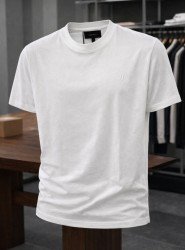 9199-NTWRK Beyaz Nakış Logo Detaylı Basic Tsihrt