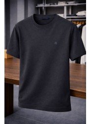 9218-Brooks Brothers Antrasit  Modal Kumaş Basic Tshırt