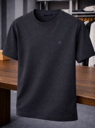 9218-Brooks Brothers Antrasit  Modal Kumaş Basic Tshırt