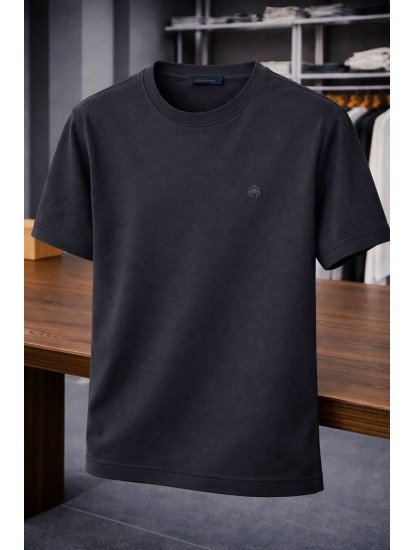 9218-Brooks Brothers Antrasit  Modal Kumaş Basic Tshırt