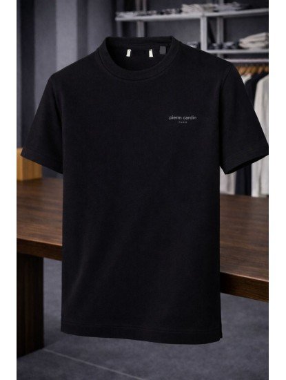 9221-Pierre Cardin Siyah Rayon Triko