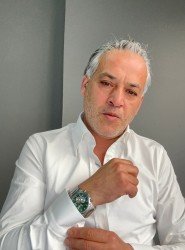 9226-Briva Kırık Beyaz Dik Yaka Gizli Düğme Slim Fit Gömlek