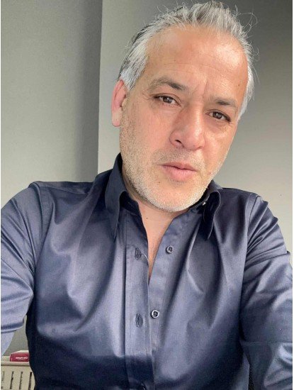 9229-Briva Lacivert Dik Yaka Gizli Düğme Slim Fit Gömlek