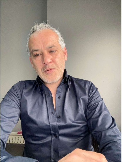 9229-Briva Lacivert Dik Yaka Gizli Düğme Slim Fit Gömlek