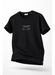 9240-CK Siyah Önü Kauçuk Baskılı Basic Tshırt
