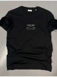 9240-CK Siyah Önü Kauçuk Baskılı Basic Tshırt