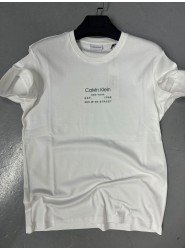 9241-CK Beyaz Önü Kauçuk Baskılı Basic Tshırt