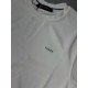 9248-VK Ekru Metal Logo Modal Kumaş Basic Tshirt