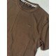 9249-VK Kahve Metal Logo Modal Kumaş Basic Tshirt