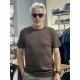 9249-VK Kahve Metal Logo Modal Kumaş Basic Tshirt