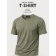 9250-VK Yeşil Metal Logo Modal Kumaş Basic Tshirt