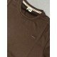 9252-BYMN Kahve Metal Logo Modal Kumaş Basic Tshirt