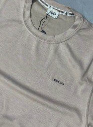 9255-BYMN Vizon Metal Logo Modal Kumaş Basic Tshirt