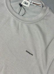 9256-BYMN Gri Metal Logo Modal Kumaş Basic Tshirt