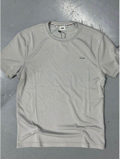 9256-BYMN Gri Metal Logo Modal Kumaş Basic Tshirt