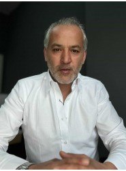 9258-Briva Beyaz Kendinden Çizgili Dik Yaka Gizli Düğme Slim Fit Gömlek