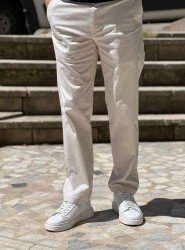 9259-Briva Bej Kanvas Pantolon