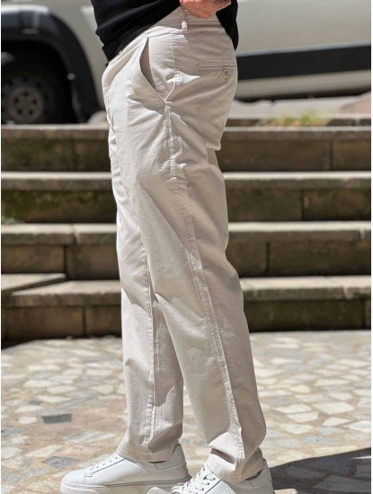 9259-Briva Bej Kanvas Pantolon