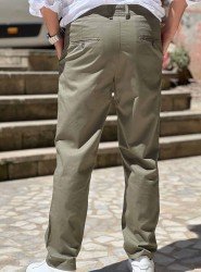 9260-Briva Yeşil Kanvas Pantolon