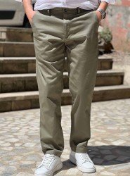 9260-Briva Yeşil Kanvas Pantolon