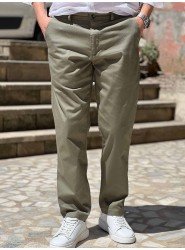 9260-Briva Yeşil Kanvas Pantolon