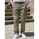 9260-Briva Yeşil Kanvas Pantolon