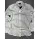 9263-Briva Beyaz Ham Keten Regular Fit Gömlek
