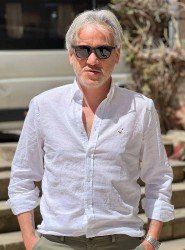 9269-BYMN Beyaz Comfort Fit Keten Gömlek