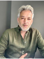 9315-Briva Haki  Ham Keten Regular Fit Gömlek