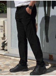 9318-Brooks Brothers Siyah Pamuk Elastanlı Pantolon