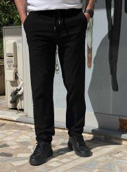 9318-Brooks Brothers Siyah Pamuk Elastanlı Pantolon