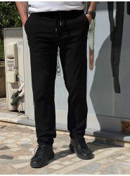9318-Brooks Brothers Siyah Pamuk Elastanlı Pantolon