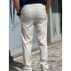 9319-Brooks Brothers Ekru Pamuk Elastanlı Pantolon