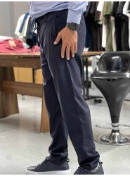 9321-Brooks Brothers Lacivert Pamuk Elastanlı Pantolon