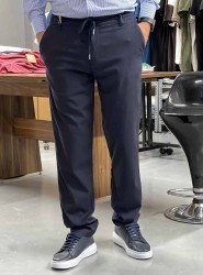 9321-Brooks Brothers Lacivert Pamuk Elastanlı Pantolon