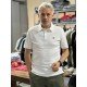 9322-Brooks Brothers Beyaz Polo Yaka İnterlok Kumaş Tshırt
