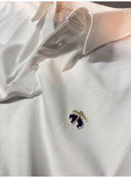 9322-Brooks Brothers Beyaz Polo Yaka İnterlok Kumaş Tshırt
