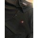 9323-Brooks Brothers Siyah Polo Yaka İnterlok Kumaş Tshırt